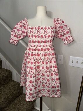 Hill House Home Akilah Nap Dress XS NWT Pink Mermaid Seashell Cotton Smocked